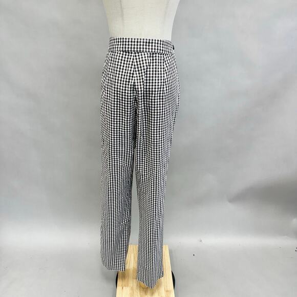 ASOS brown/white gingham pleat front high rise trouser Size 10 Cotton - Picture 12 of 16
